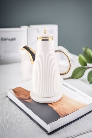 Violet Gold Detaylı Kristal Kapaklı Porselen Yağlık Yağdanlık Sirkelik - Vadi