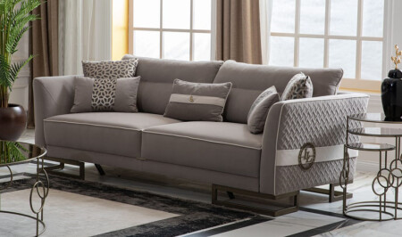 Visage Sofa Nebelgrau - 1