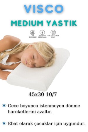 Visco Wave Bebek&çocuk Yastığı Hafızalı Sünger 45x30x10-7 Cm Medıum VİSCO 0235647 - 2