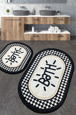 Vita Bona Banyo Halısı Djt 2 Li Set Yıkanabilir , Kaymaz Taban Banyo 8683264299667 - Chilai Home