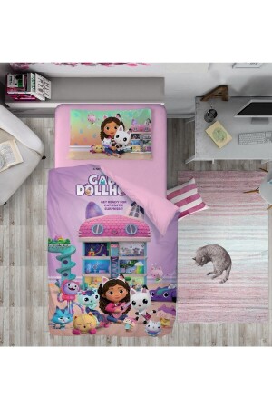 Vita Desing Gabby's Dollhouse 3D-gedrucktes Themen-Einzelbettbezug-Set GABBY'S1 - 2