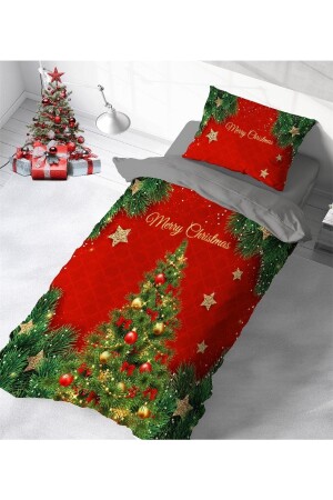 Vita Desing Yıbaşı Özel Baskılı Tek Kişilik Nevresim Takımı yılbaşı246 - hediyechy