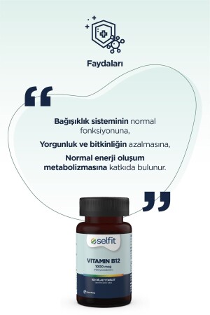 Vitamin B12 1000 Mcg 100 Dilaltı Tablet - 7