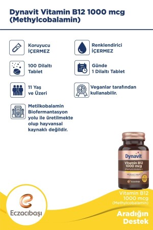 Vitamin B12 1000 Mcg 100 Tablet - 6