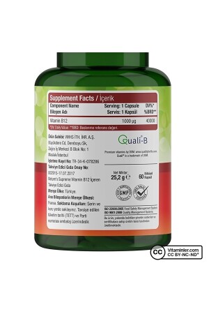 Vitamin B12 1000 Mcg 60 Kapsül 7281 - 9