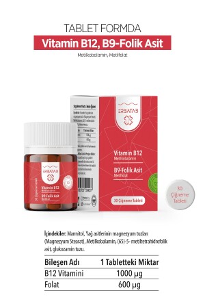 Vitamin B12- Folik Asit B9-Metilkobalamin-Metilfolat - 10