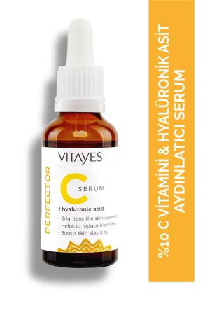 Vitamin C 10 % Hyaluronsäure Hauttonausgleicher Anti-Makel Aufhellendes feuchtigkeitsspendendes Hautserum 674 - 2