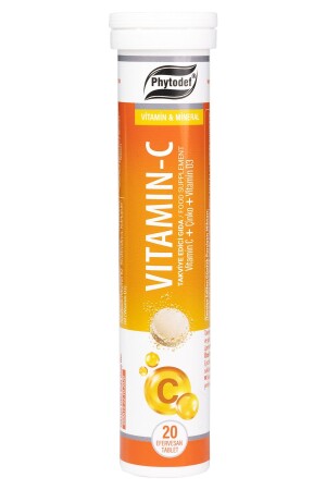 Vitamin C - Çinko - Vitamin D3 Efervesan Tablet - 20 Adet (Portakal Aromalı) - 3