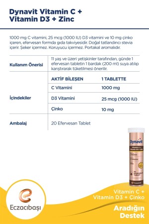 Vitamin C + Vitamin D3 + Zink Zinktablette - 6