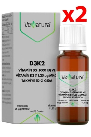 Vitamin D3 K2 Menachinon 7 Tropfen 20 ml 2 Stück - 2