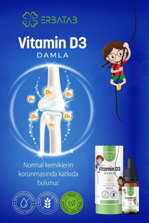 Vitamin D3 Kids 20 ML 400 IU Damla - 4