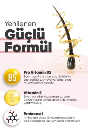 Vitamin E - Amino Asit İçeren Besleyici Onarıcı ve Parlatıcı Saç Bakım Maskesi - 5