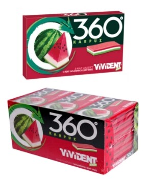 VIVIDENT 360-3KAT WATERMELOEN (WATERMELOEN) X 18-TEILIGES VORTEILSPACK - Halal