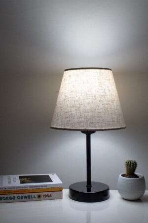 مـنـز-دورا مصباح غرفة النوم الحديثة الظل الأسود مصباح الطاولة - Vivido Abajur