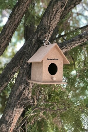 Vogelhausnest aus Holz 11x11x14 - 1