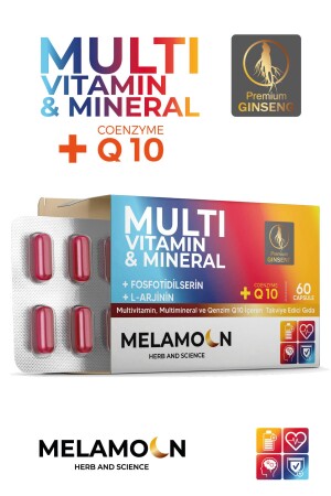 Volle Unterstützung für Multivitamin, Multimineral und Coenzym (KOENZİM) Q10-Kapsel, 60 Kapseln - 3