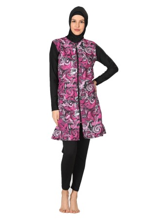 Vollständig bedeckter Hijab-Badeanzug aus Fallschirmstoff 3064 - Fantasy