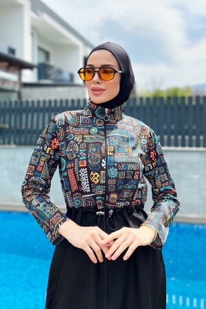 Vollständig bedeckter Hijab-Badeanzug mit Fallschirm R051 Imran - Remsa Mayo