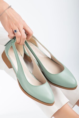 Volpen Skin Low Heel Schuhe Mintgrün - 1