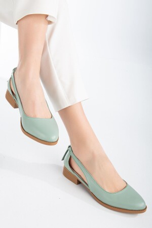 Volpen Skin Low Heel Schuhe Mintgrün - 2