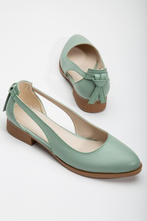 Volpen Skin Low Heel Schuhe Mintgrün - 5