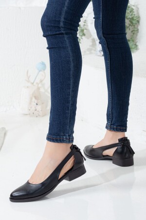 Volpen Skin Low Heel Schuhe Schwarzes Leder VOLPENCLT - 2