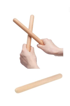 Vorschule Holz Rhythmus Stick 1 Paar 23 cm Kindergarten Kinder Aktivität Percussion Musikinstrument - 2