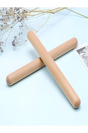 Vorschule Holz Rhythmus Stick 1 Paar 23 cm Kindergarten Kinder Aktivität Percussion Musikinstrument - 4