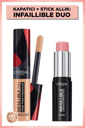 Vorteilhaftes Set „Infaillible Duo“, anwendbar auf das ganze Gesicht, Concealer 327 Cashmere und Shaping Stick Blush PKTINFCSHMRSHPNGSTCK - 2