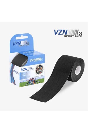 Vzn Ağrı Bandı Sport Tape Bant Sporcu Bandı Ağrı Bandı Siyah 5cmx5m - 1