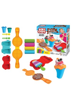 Waffel- und Eisteig-Set (200 Gr. ) – Spielknete-Set – Teig-Sets – Teigformen - 2