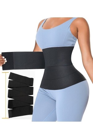 Waist Trainer Inceltici Zayıflatıcı Bele Dolamalı Kum Saati Görünümü 4m Sarmal Bel Korses - 3