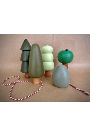 Waldorf 5-teiliges Naturholzbaum-Spielset für Baby- und Kinderzimmerdekoration, Foto DRAAOS5li181122 - 5