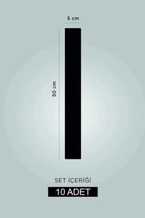 Wanddekoration, Holzleisten, dekorative schwarze skandinavische Wandleiste, 1 Packung (10 Stück) ecdc04 - 7