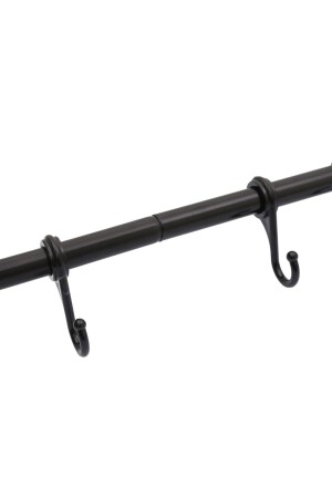 Wandmontierter Tassen- und Löffelhalter mit 6 Haken, Schwarz, 50 cm - 5