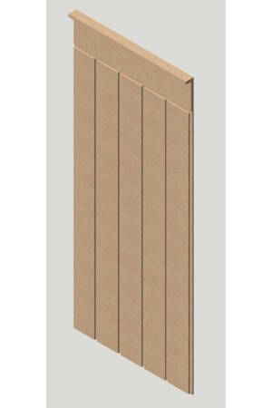 Wandpaneel 45 cm Breite x 105 cm rohes MDF-Wandpaneel (10 mm Dicke) - 2