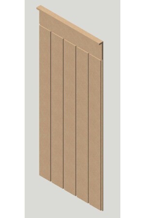 Wandpaneel 54 cm Breite x 105 cm Roh-MDF-Wandpaneel (10 mm Dicke) - 2