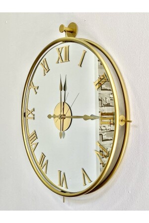 Wanduhr Tinatti Golduhr verspiegelte Uhr römische Ziffer verspiegelte Golduhr Wanduhr - 2