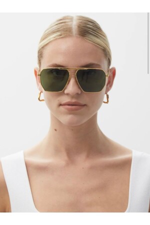 Wanete Premium Große Unisex-Sonnenbrille aus grünem Glas /coolandbetter WAN1 - 1