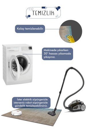 Waschbare Badematte mit Digitaldruck, rutschfester Unterseite und Schriftzug Dc-8025 Dunkelgrau 8025-Schwarz - 4