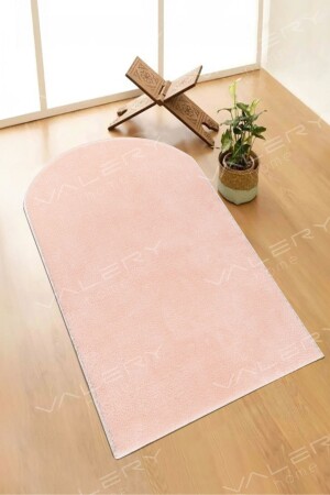 Waschbarer Plüsch-Gebetsteppich Overlocked Prayer Mat Pink Vl - 1