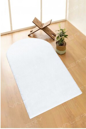 Waschbarer Plüsch-Gebetsteppich Overlocked Prayer Mat White Vl - 1