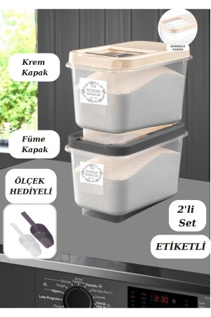 Waschmittelbox Tablettenbox Mehl Hülsenfrüchte Eimer Lebensmittelbehälter 2er-Set Kartoffel-Zwiebel-Eimer 10 Lt. alamut159 - 1