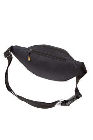 Wasserabweisende Unisex-Schulter- und Hüfttasche aus Impertex-Gewebe mit Kopfhörerausgang, Kreuzgurt, schwarze Farbe, 310322-NPK1 - 4
