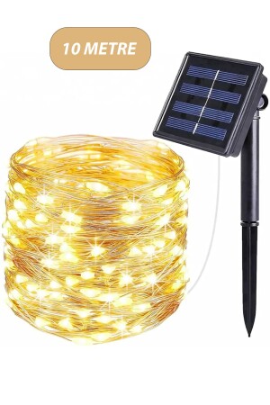 Wasserdichte 10 Meter solarbetriebene Solar-Feen-Lichterkette für den Außenbereich, dekorative Gartenbeleuchtung 346345 - 2