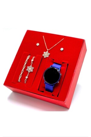 Wasserdichte Damen-Armbanduhr, Halskette, Armband und Ohrring-Set JNQU3457 - 2