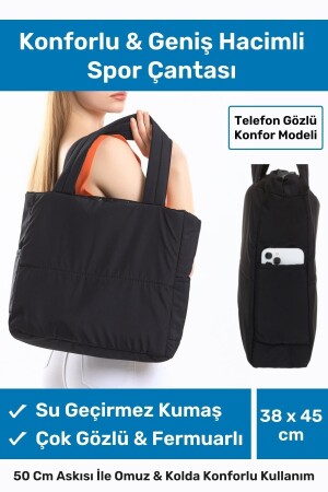 Wasserdichte Damen-Fitness-Sport-Tagestasche, großes Volumen, langlebige Sportler-Hand- und Armtasche, Stoff, große Tasche für Fitnessstudio-Modell - 2