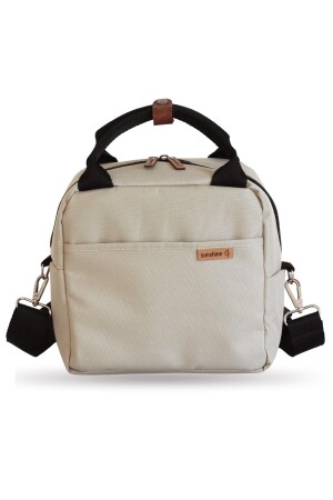 Wasserdichte exklusive Thermo-Lunch-Tasche, Lunchbox, Beige - 1