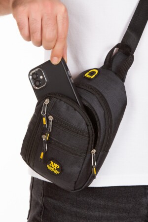 Wasserdichte Mini-Gürteltasche aus Leinenstoff mit Ohren und USB-Anschluss, Brusttasche, Bodybag zeyn2033 - 1