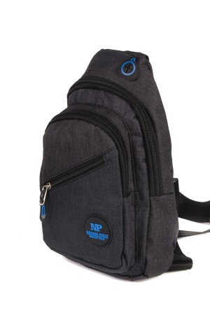 Wasserdichte Unisex-Tasche aus Leinenstoff, Schulter- und Brusttasche mit Kreuzgurt, Leichensack, schwarze Farbe 2NEW2031 - 5